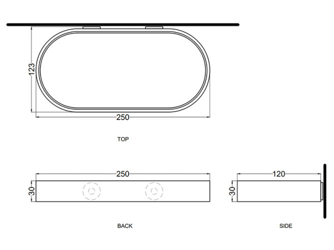 Полка CIELO ACCESSORIES ACMOV OL