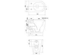 Унитаз напольный безободковый Scarabeo MOON 5522/CL