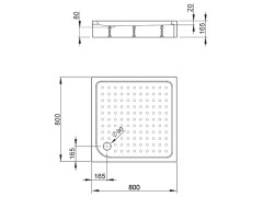 Душевой акриловый поддон RADAWAY RODOS 4K88155-04