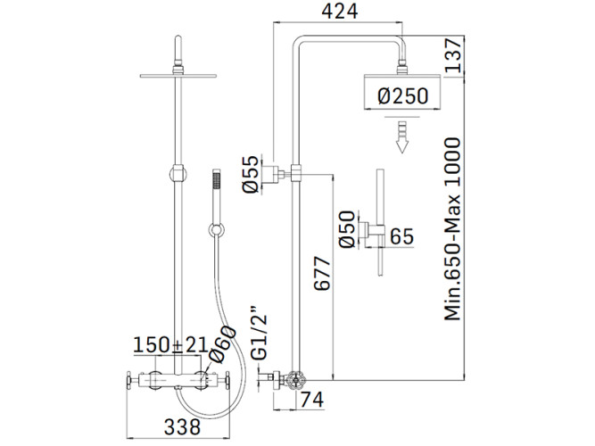 Душевая стойка MAMOLI HIPSTER 380708220021