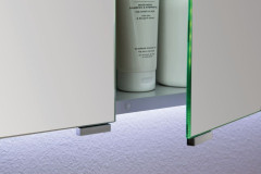 Puris, металлические держатели для одинарных дверей зеркальных шкафов