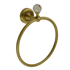 Кольцо, бронза/Swarovski Migliore Amerida