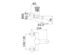 Смеситель для ванны MAMOLI TOKYO 18710000T021
