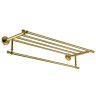 Полка-держатель для полотенец L65хh14xP24 см, золото Migliore Mirella