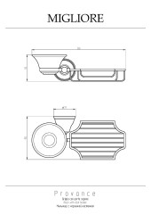Мыльница с корзинкой настенная, керамика с декором/хром Migliore Provance