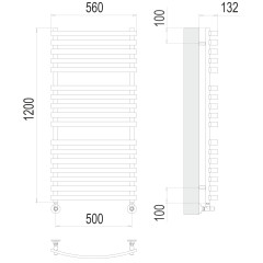 Полотенцесушитель TERMINUS Люкс Капри П17 500х1200 NEW