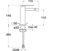 Смеситель для биде CRISTINA TABULA TA37051
