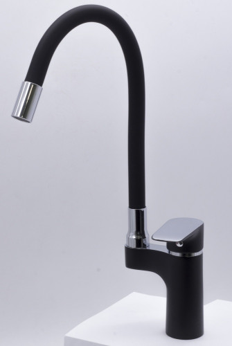 263521-CC Смеситель од. для кухни высок. (ЧЕРНЫЙ) ViEiR (10/1шт)