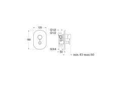 Смеситель для душа CRISTINA PiC PM64951