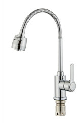 15038-S См-ль од. для кухни НЕРЖ с гиб. изливом (ХРОМ) ViEiR (10/1шт)