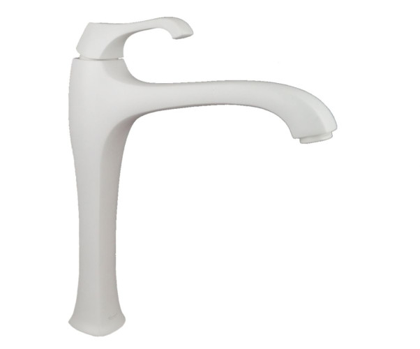 Emmevi Ares, однорычажный кухонный смеситель (излив 21,6 см), без донного клапана, цвет белый матовый