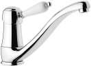 Emmevi Laguna, однорычажный кухонный смеситель с поворотным вытяжным изливом (излив 23,2 см), без донного клапана, цвет хром