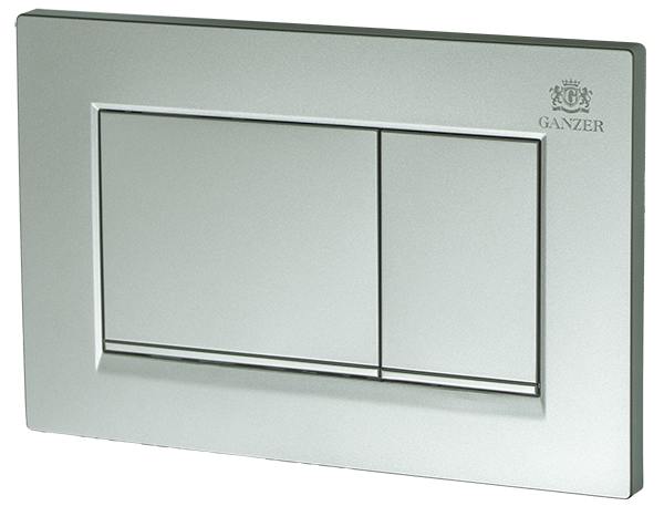 Кнопка для инсталляции СМАРТ,  с КВАД. клав. (САТИН)  GANZER  (24/1шт)