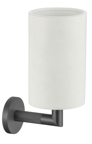 19560-Q Стакан кварил. для зубных щеток (ГРАФИТ) GANZER  (10/шт)