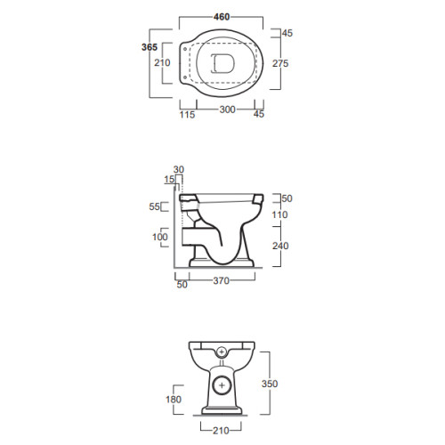 Унитаз приставной слив в стену SIMAS LONDRA LO 911 bia