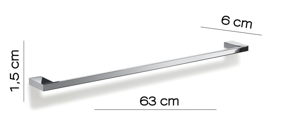 Gedy Lanzarote, полотенцедержатель, длина 63 см, цвет хром