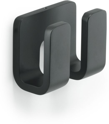 Gedy Outline, крючок двойной, цвет черный матовый