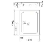 Душевой акриловый поддон RADAWAY LAROS SLD91217-01