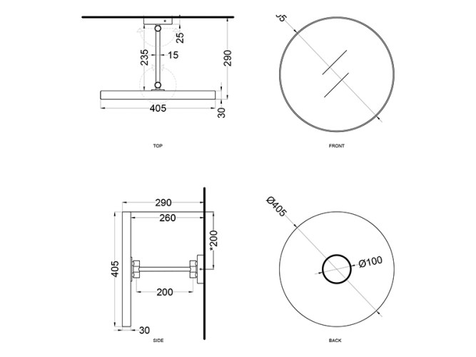 Зеркало CIELO ARCADIA PLSP TL