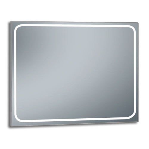 Xpertials Emin, прямоугольное зеркало Led 120х80 см: датчик подсветки с диммером, профиль черный матовый