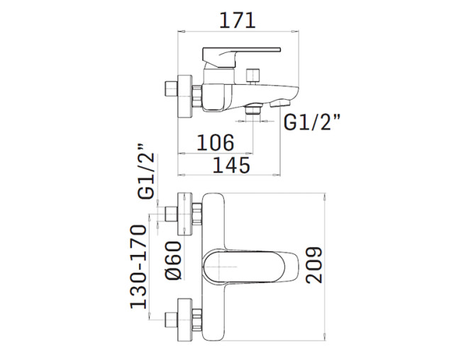 SADLER Смеситель для ванны с душ.гарнитуром MAMOLI SADLER 1602PG29612K