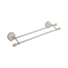 Полотенцедержатель двойной L50 см, керамика белая с декором платина, хром Migliore Olivia