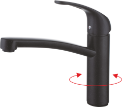 16024-C Смеситель (ЧЕРНЫЙ) для кухн &quot;GANZER&quot;  (10/1шт)