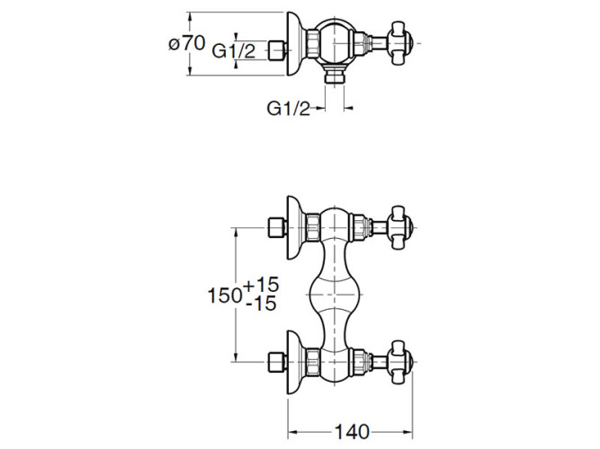 Смеситель для душа CRISTINA LONDRA LD40152