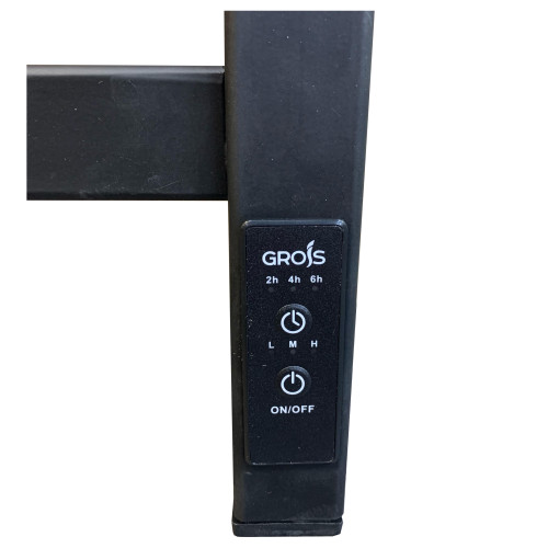 Полотенцесушитель Электрич. с/т GROIS Bruno GR-123 500/1000 П12 RAL9005 U черный матовый