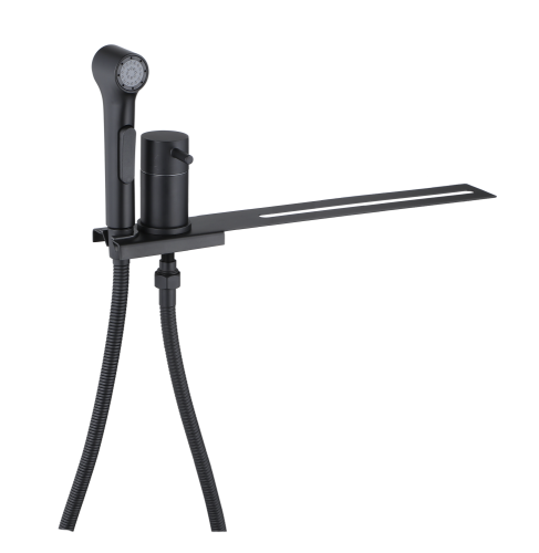 Биде приставка с круглым смесителем (ЧЕРНЫЙ) Burlin (10/1шт)