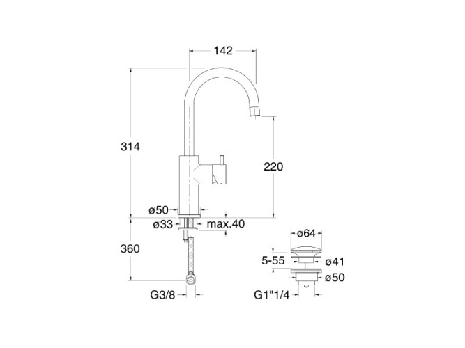 Смеситель для раковины CRISTINA TRICOLORE VERDE TV22613