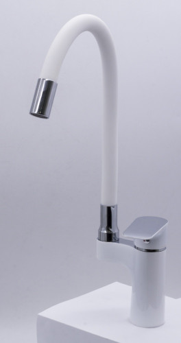 263521-FF Смеситель од. для кухни высок. (БЕЛЫЙ) ViEiR (10/1шт)