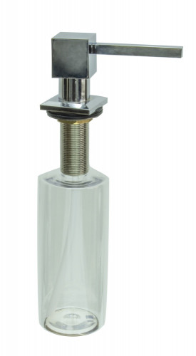 Дозатор врезная КВАДРАТ, для мойки 300мл (ХРОМ)  HANSEN  (46/1шт)