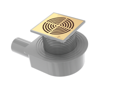 Душевой трап SMART DESIGN 15x15 cm, нерж.сталь ЗОЛОТО