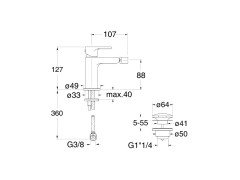 Смеситель для биде CRISTINA DELTA DE32051