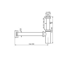 Emmevi, круглый сифон 1¼&quot; для раковины, цвет золото