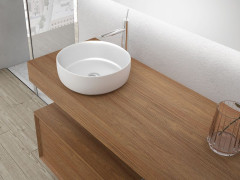 IBX, керамическая накладная раковина Circus, цвет черный матовый