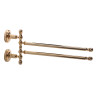 Полотенцедержатель двойной поворотный L34 cм, золото Migliore Mirella
