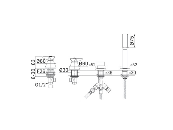 Смеситель для раковины MAMOLI GIO PONTI 151900000021