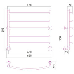 Полотенцесушитель Стилье Аксиома 60/60