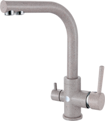 16025-A Смеситель(БЕЖ. ПЕСОЧ) с фильт GANZER  (10/1шт)