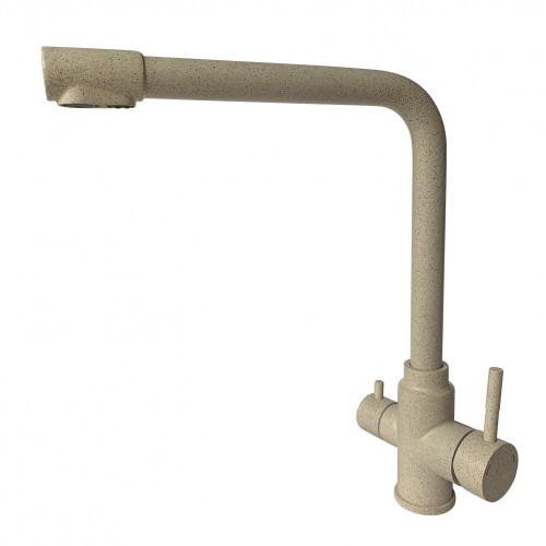 15026-A Смес. для кухни под фильт. выс. Г-обр. (НЕРЖ,БЕЖ.) ViEiR (10/1шт)