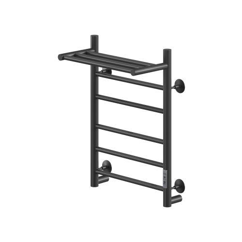 Полотенцесушитель Электрич.кабельный Ника WAY-2 60/40 с полкой RAL9005 черный матовый U