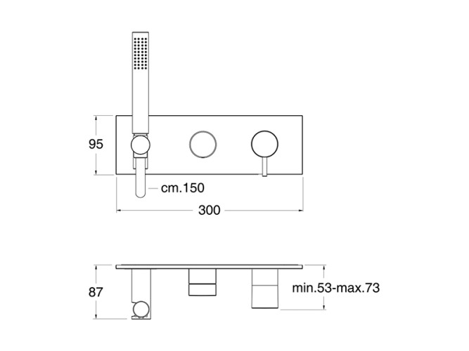Внешняя часть смесителя для душа CRISTINA TRICOLORE VERDE TV60224