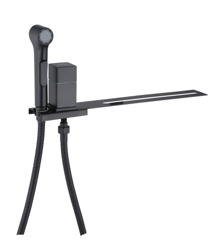 Биде приставка с квадрат. смесителем (ЧЕРНЫЙ) Burlin (10/1шт)