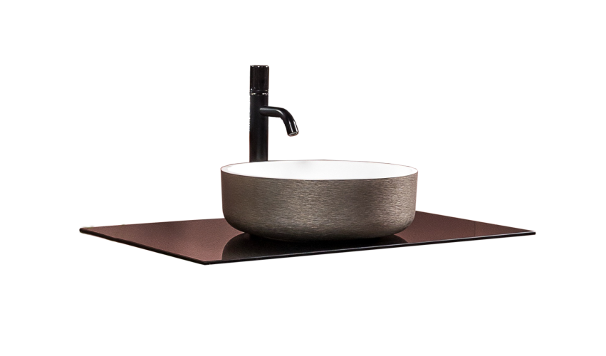 Столешница стекло 80см прямая BLACK