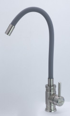 15048-H См-ль од. для кухни НЕРЖ с гиб. изливом (САТ.+СЕР.) ViEiR (10/1шт)