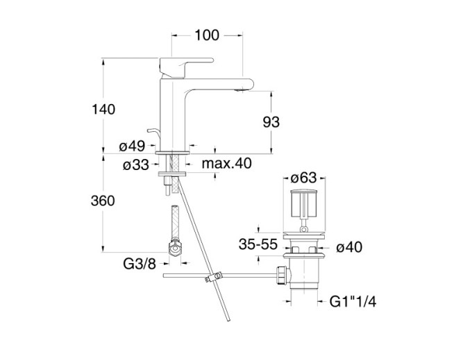 Смеситель для раковины CRISTINA DELTA DE22151