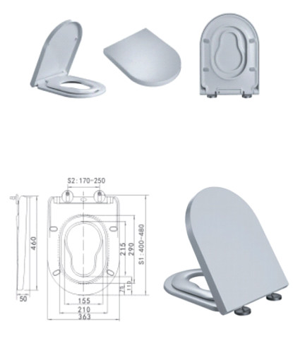 Крышка для унитаза с МИКРОЛ. и ДЕТСКОЙ сид. (БЕЛЫЙ, д.460мм*ш.363мм) GANZER  (8/1шт)