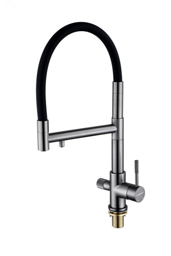 15090-P Смес. для кухни под фильт., МАГНИТ. (ГРАФИТ.+ЧЕР.) HansenPRO (10/1шт)